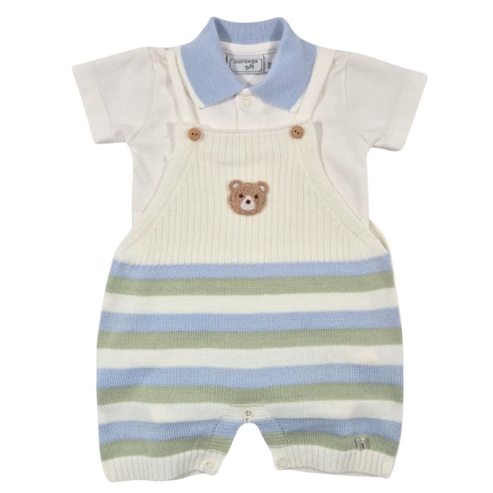 JARDINEIRA C/ BODY UNISSEX BEBE VERDE LIMA